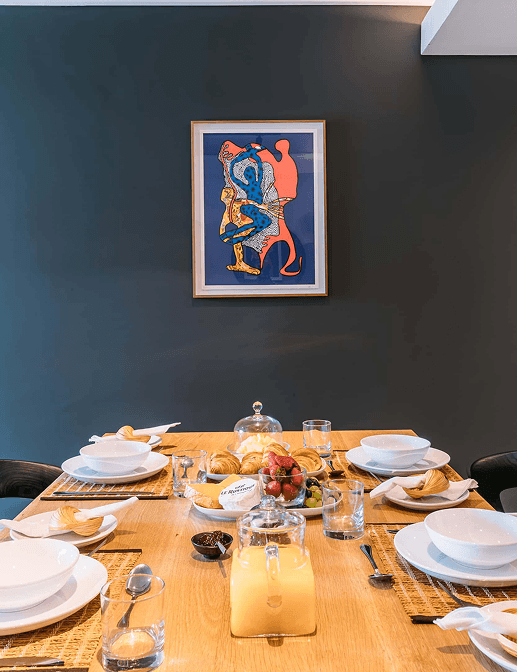 Couple sharing a relaxed moment in a Totalstay living space