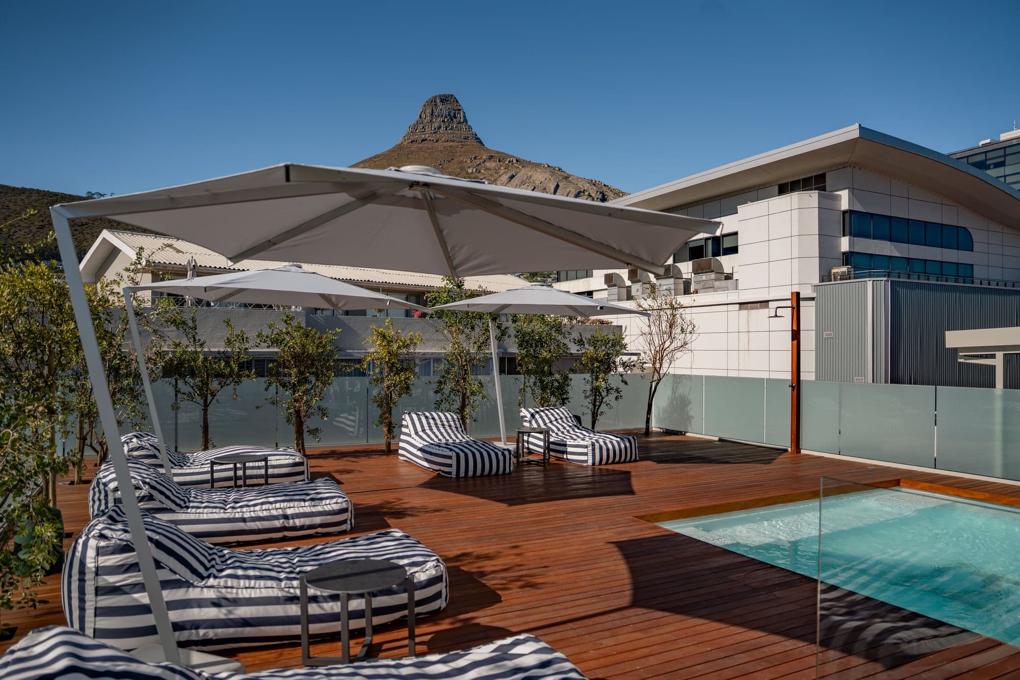 Horizon's rooftop pool deck, Sea Point